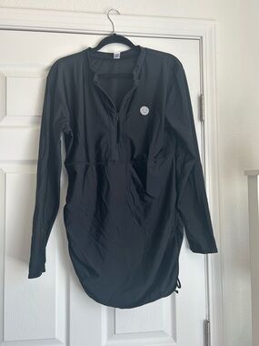 Relleciga black long sleeve swim shirt rash guard size 3x